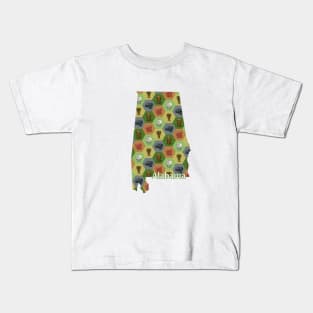 Alabama State Map Board Games Kids T-Shirt